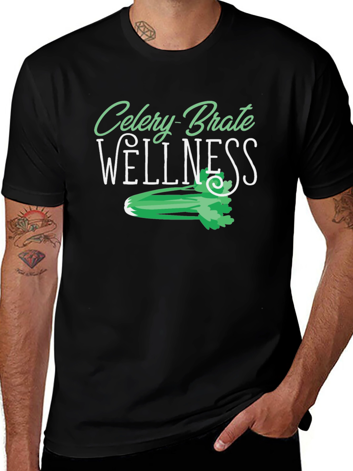 Celery-Brate Wellness Black T-Shirt