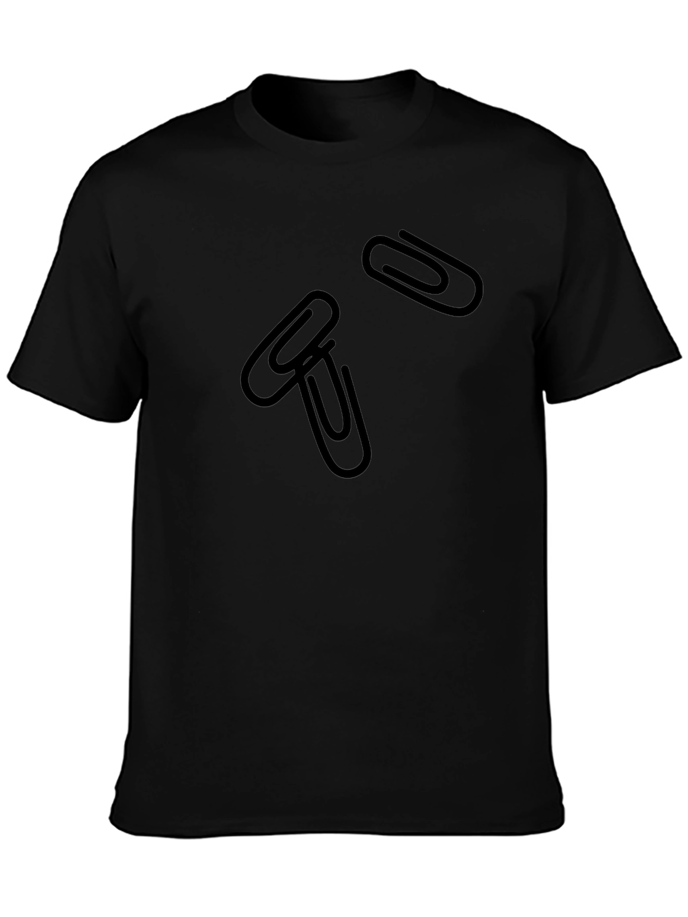 Paperclip Graphic Black T-Shirt