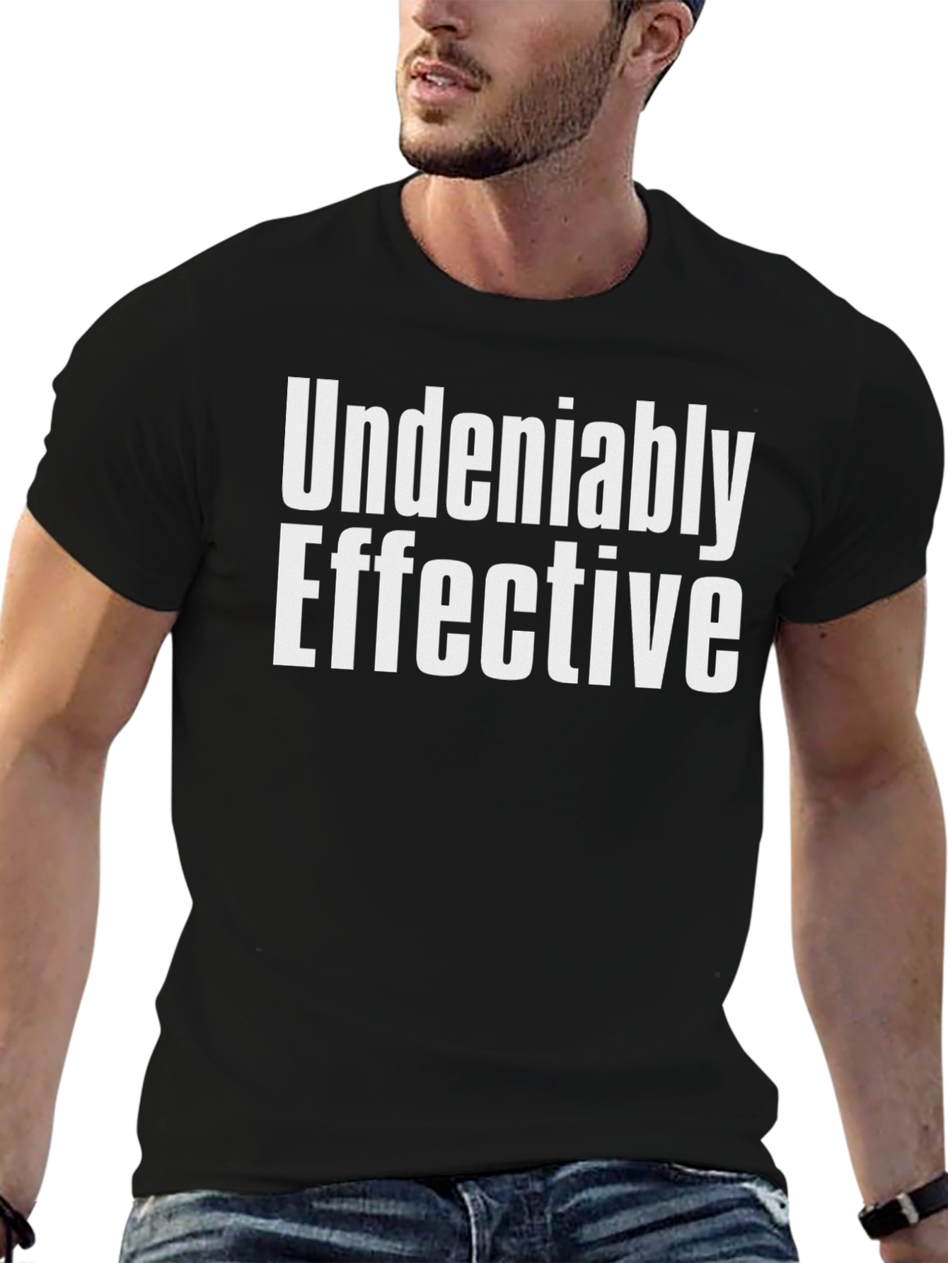 Undeniably Effective Graphic Tee - Black Cotton T-Shirt