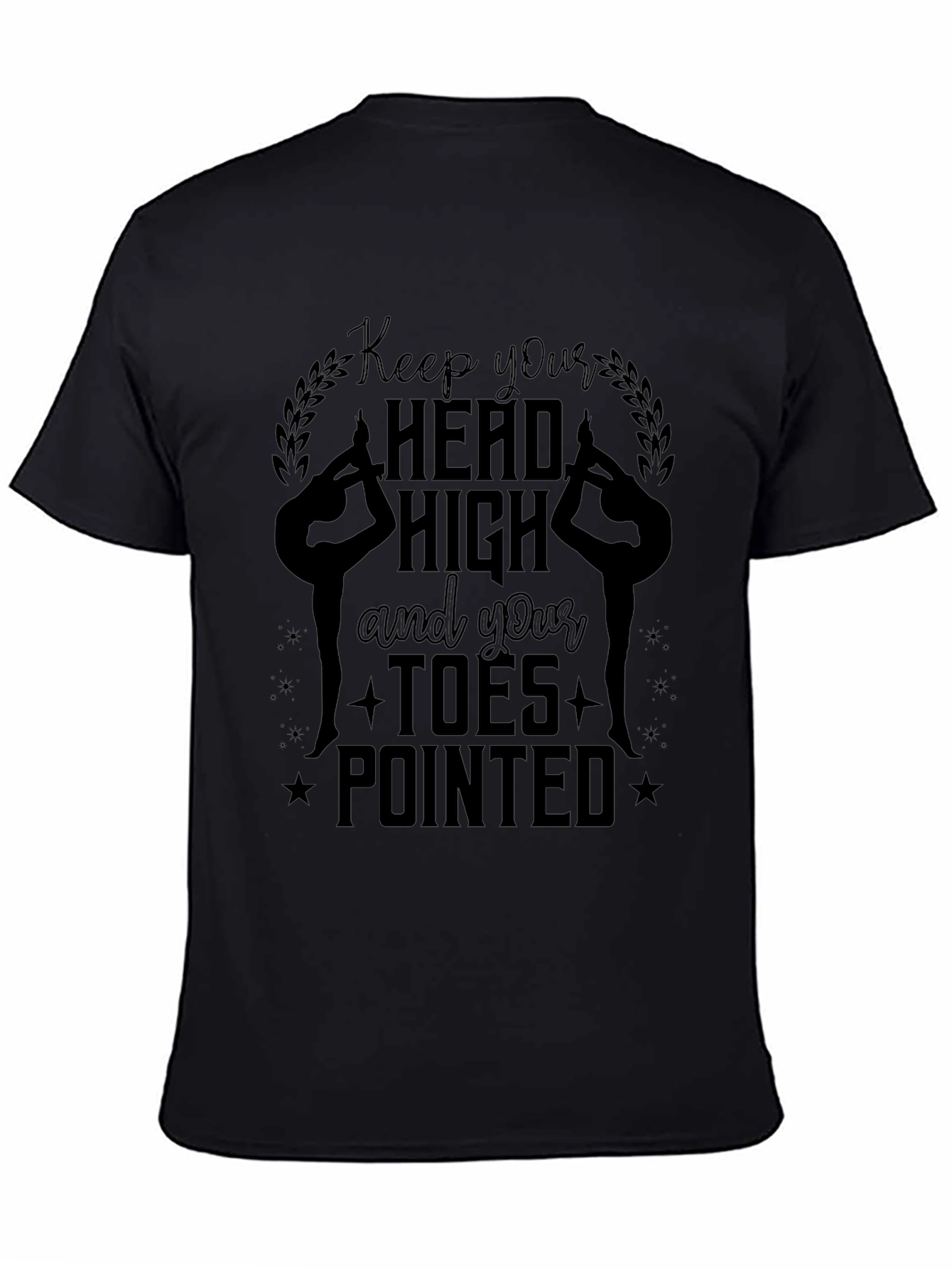 Keep Your Head High Gymnastics Black T-Shirt