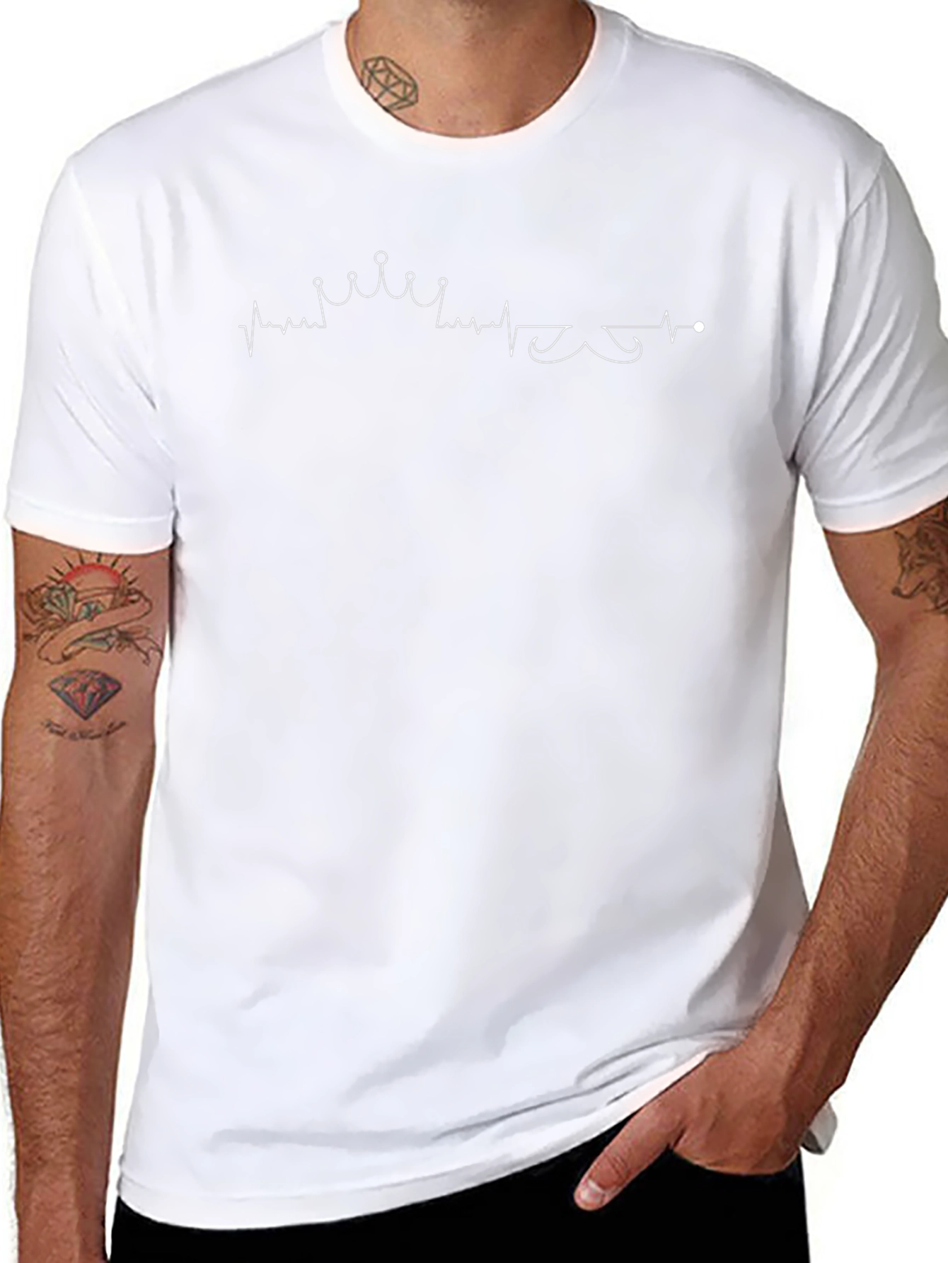 Heartbeat Crown T-Shirt - King/Queen Pulse Tee