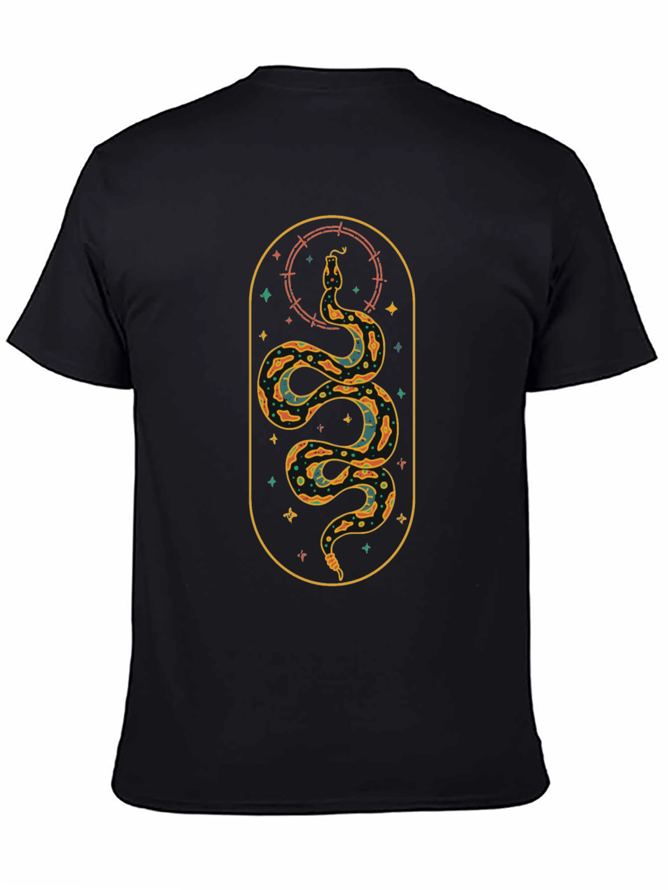 Snake Graphic Tee - Black Cotton Blend