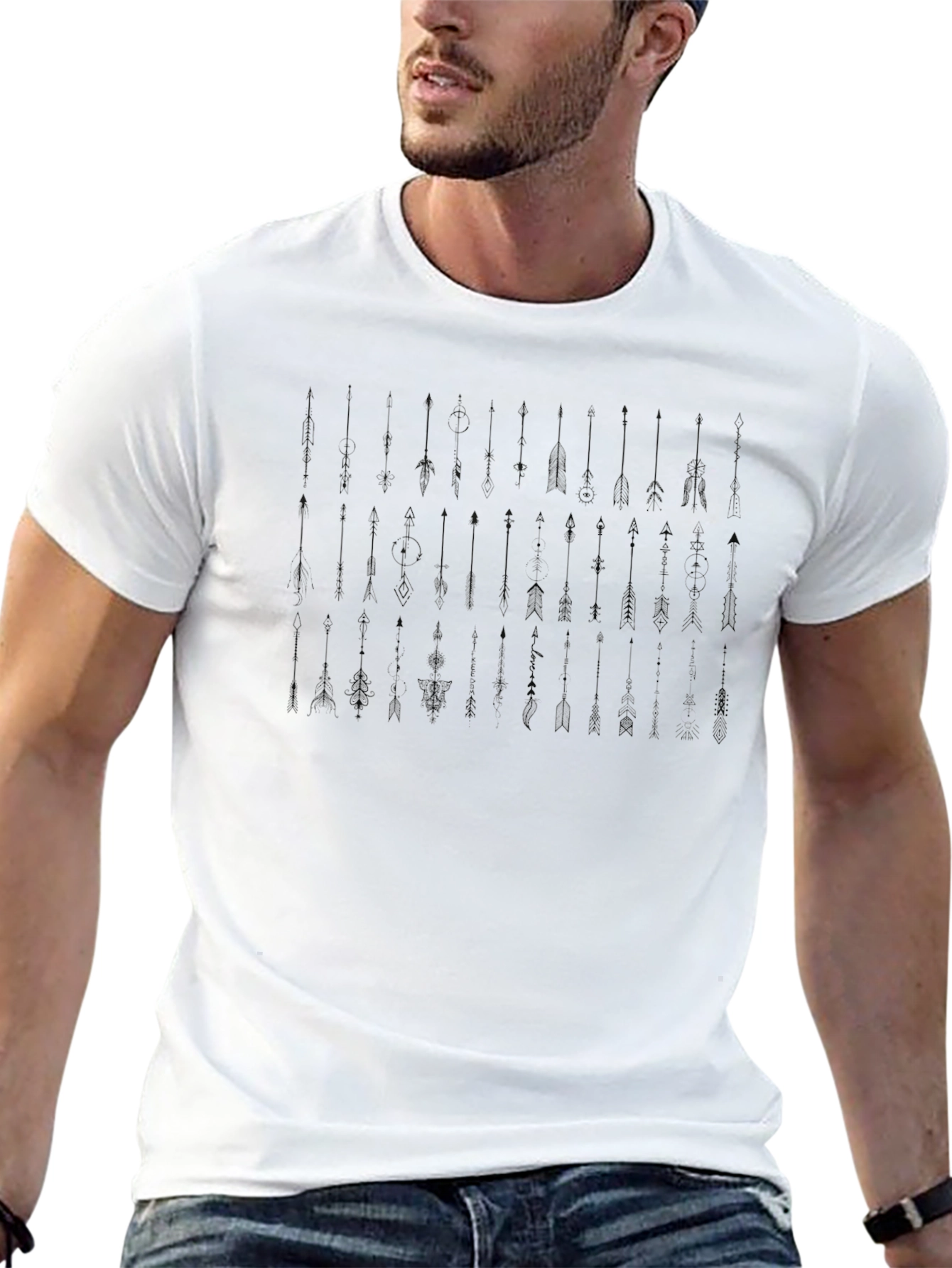 Mens Black Crew Neck T-Shirt - Everyday Casual Wear