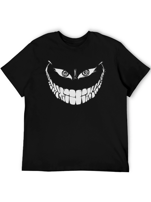 Creepy Smile Graphic Black T-Shirt