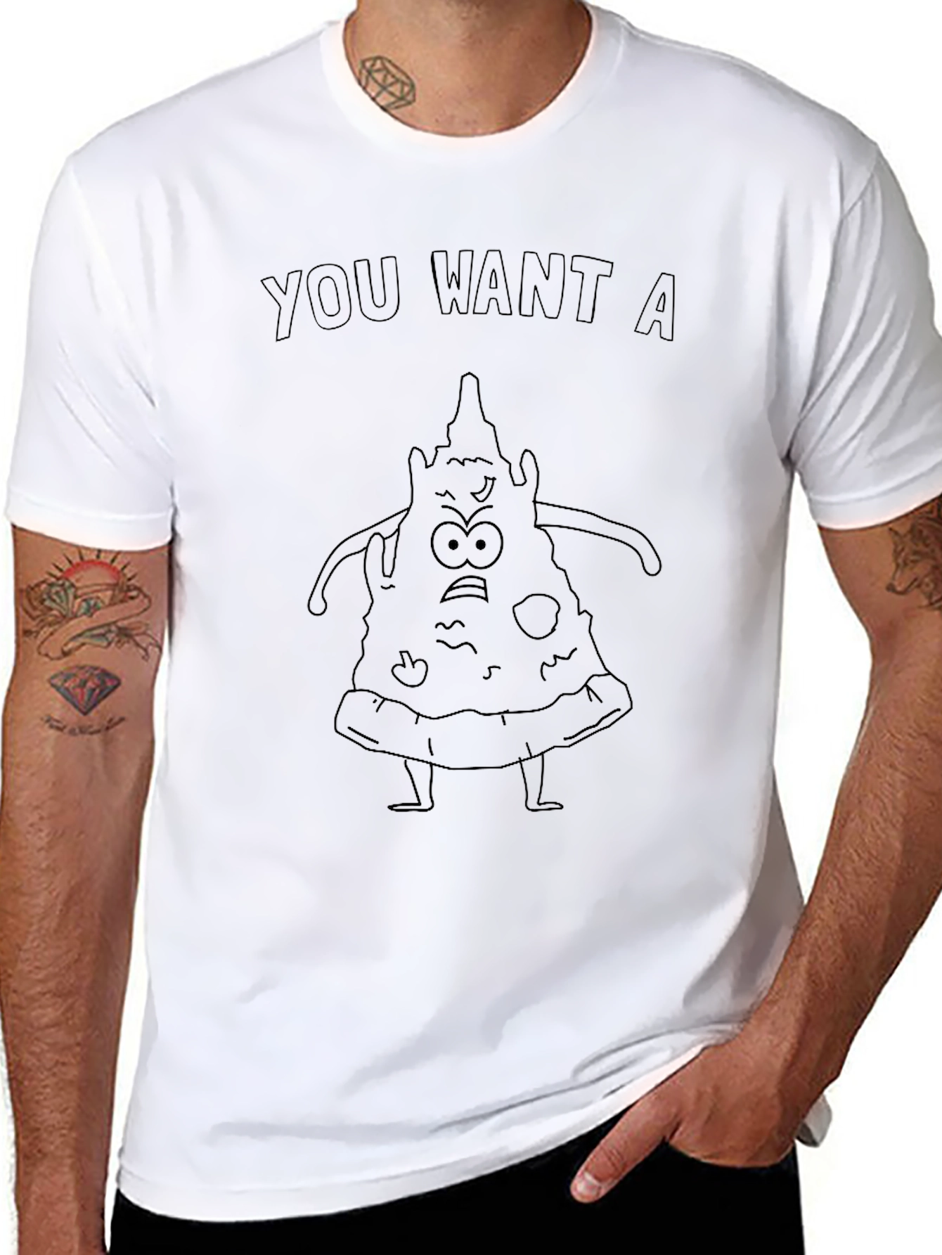 You Want A Pizza Me T-Shirt - Black