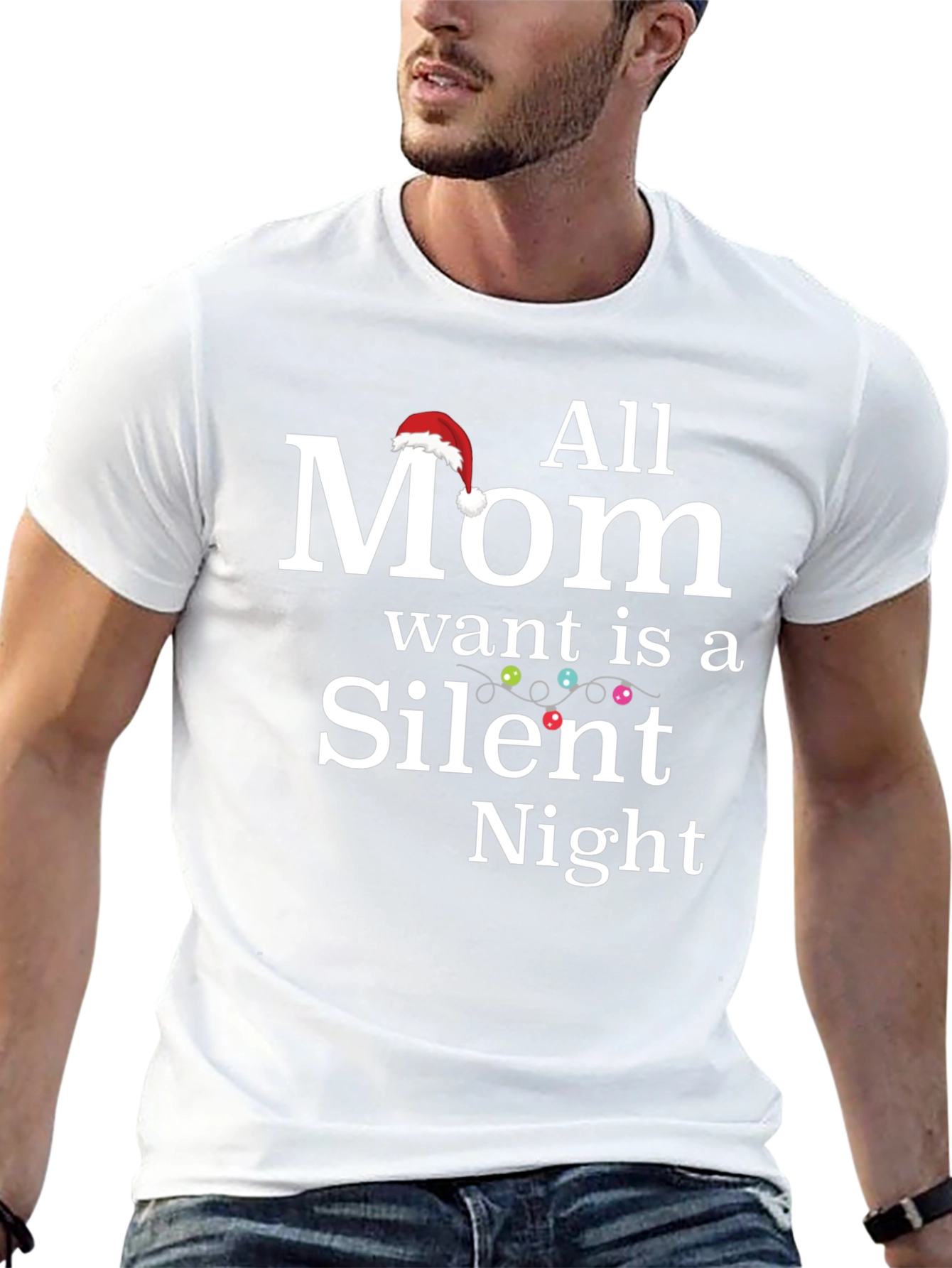 All Mom Wants is a Silent Night Christmas T-Shirt