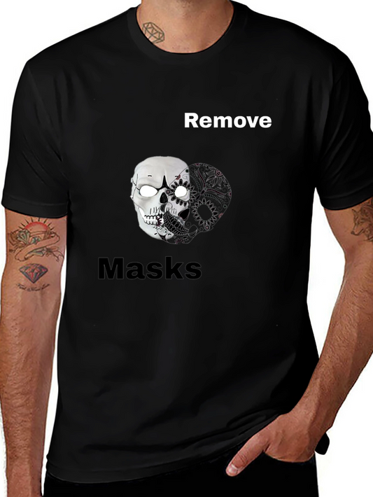 Remove Masks Skull Graphic Tee