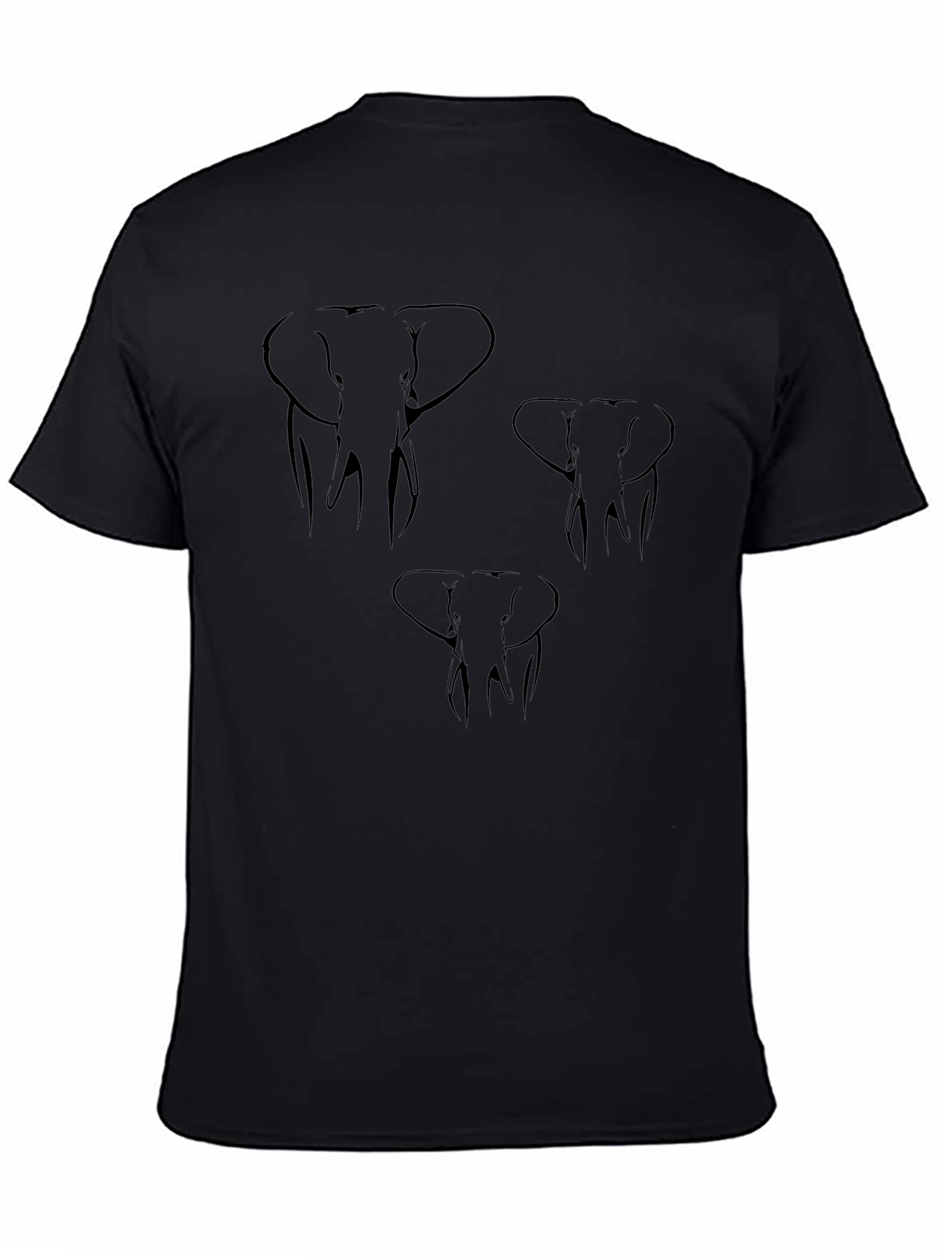 Elephant Graphic Tee - Classic Black Cotton