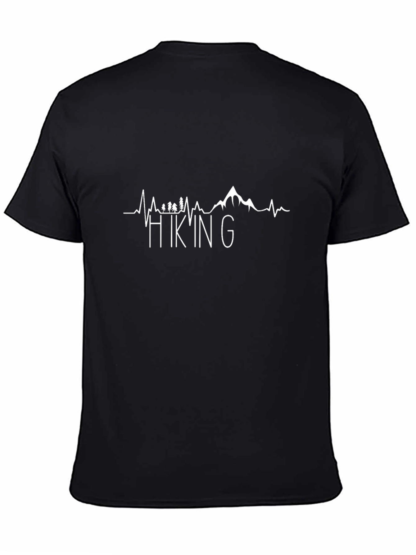 Hiking Heartbeat Graphic Tee - Black