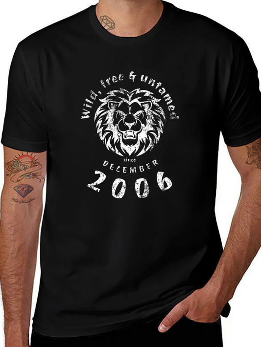 Wild Free Untamed Lion Black Tee - Since December 2006