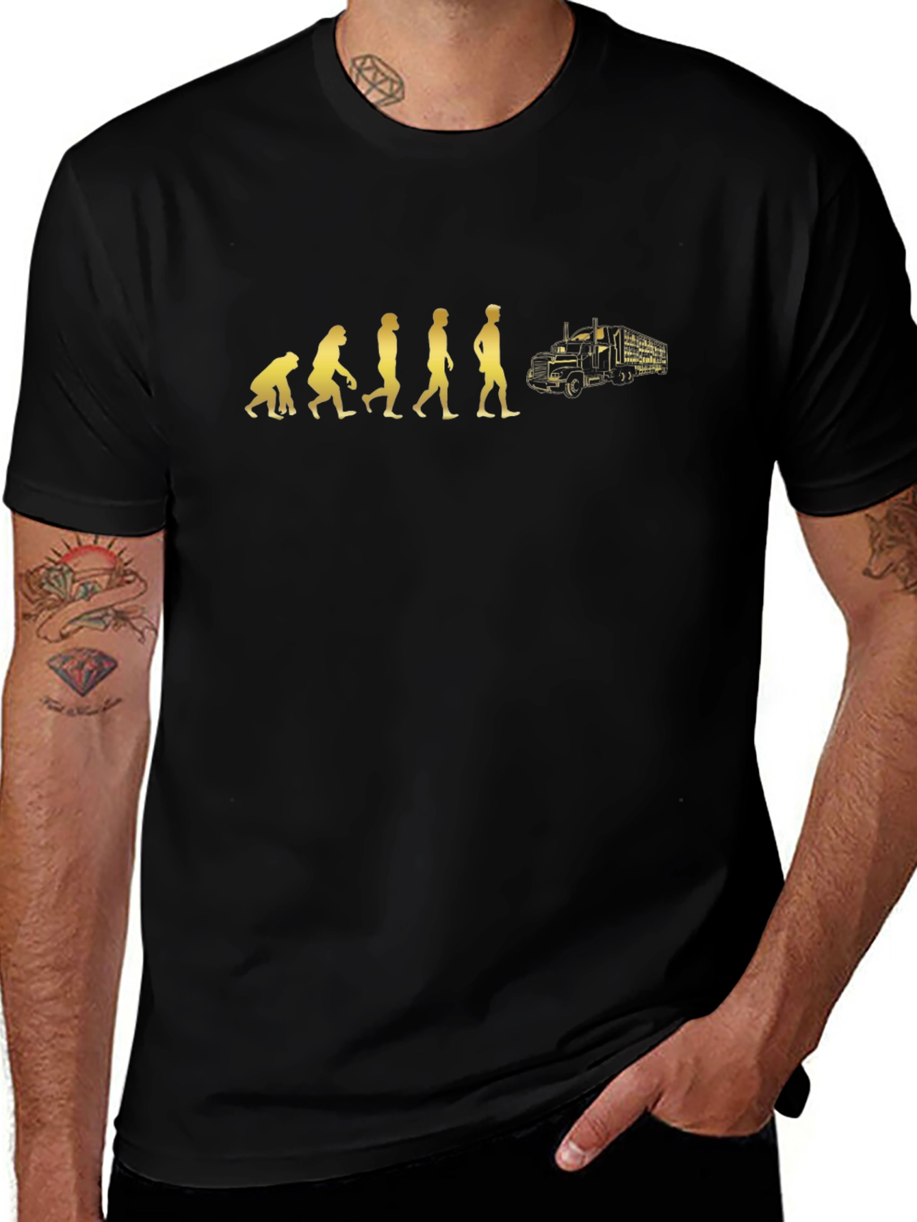 Trucker Evolution T-Shirt - Black Classic Fit