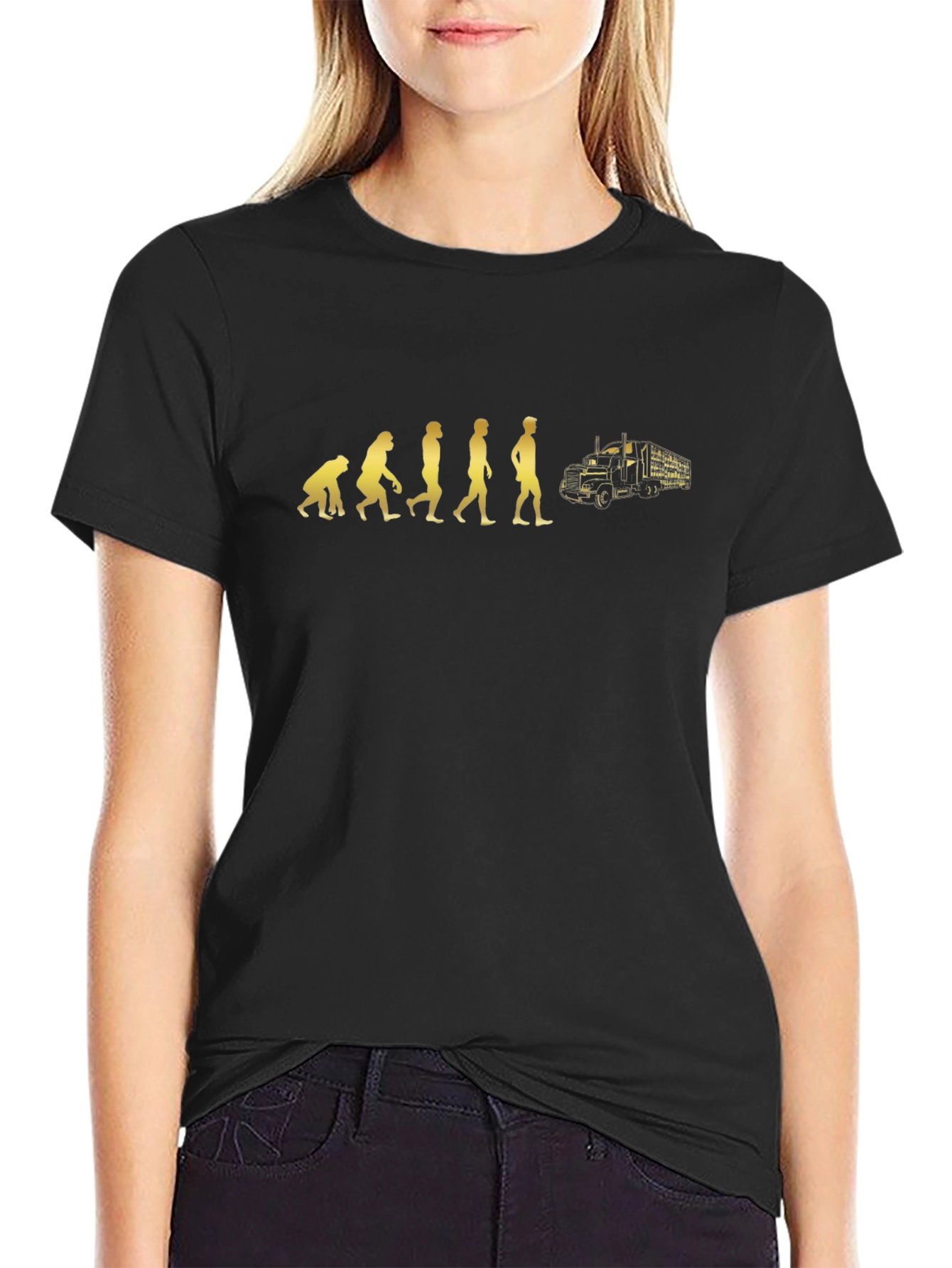 Trucker Evolution T-Shirt - Black Classic Fit