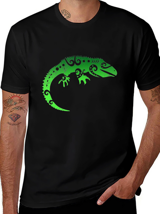 Green Lizard Graphic Tee - Cool Reptile T-Shirt