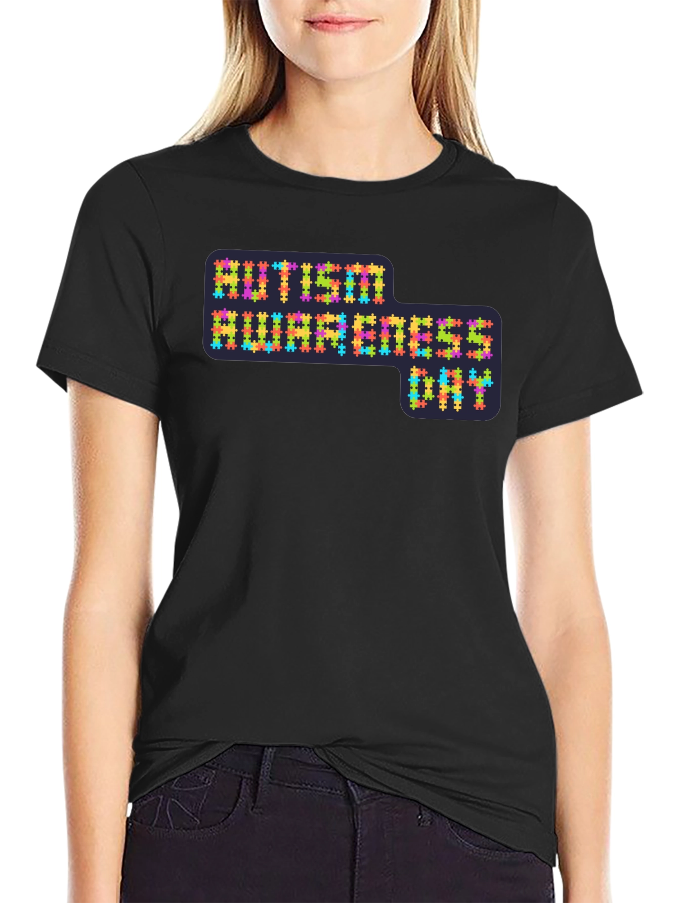 Autism Awareness Day Jigsaw Puzzle T-Shirt