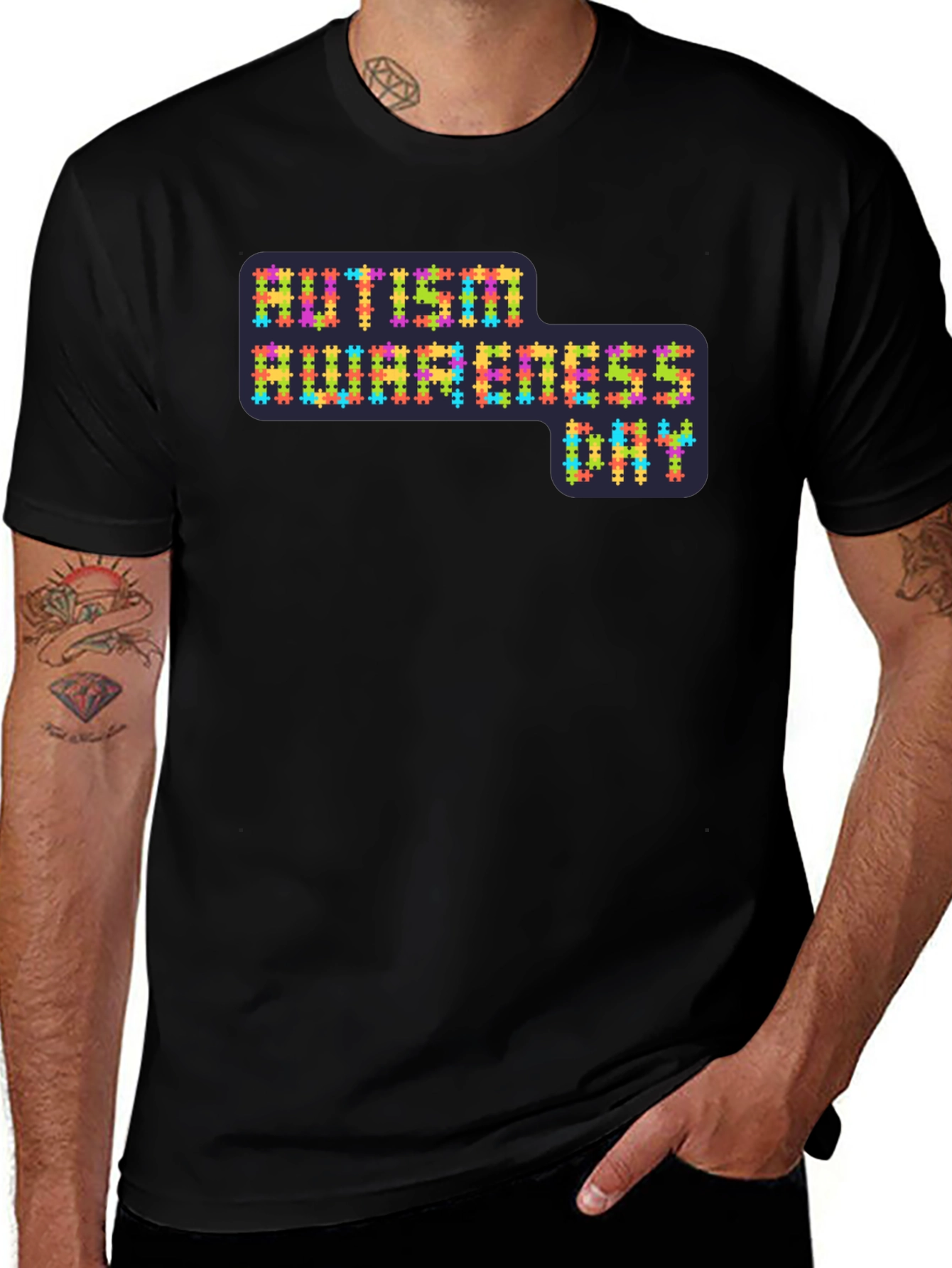 Autism Awareness Day Jigsaw Puzzle T-Shirt