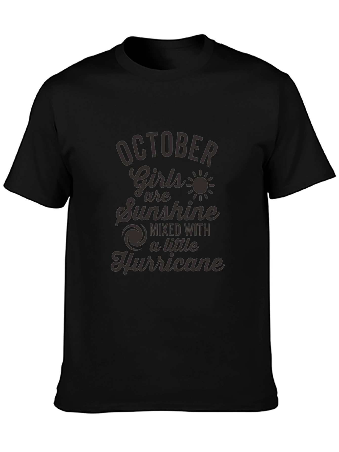 October Girls Sunshine Hurricane Black Graphic Tee