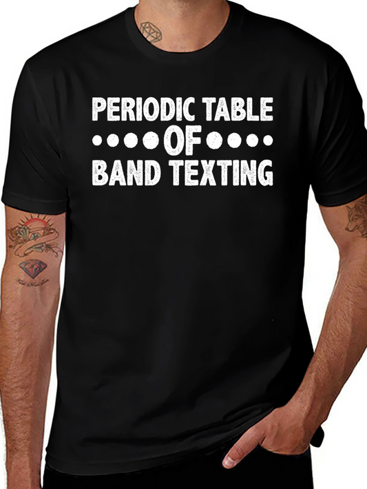 Periodic Table of Band Texting Black T-Shirt