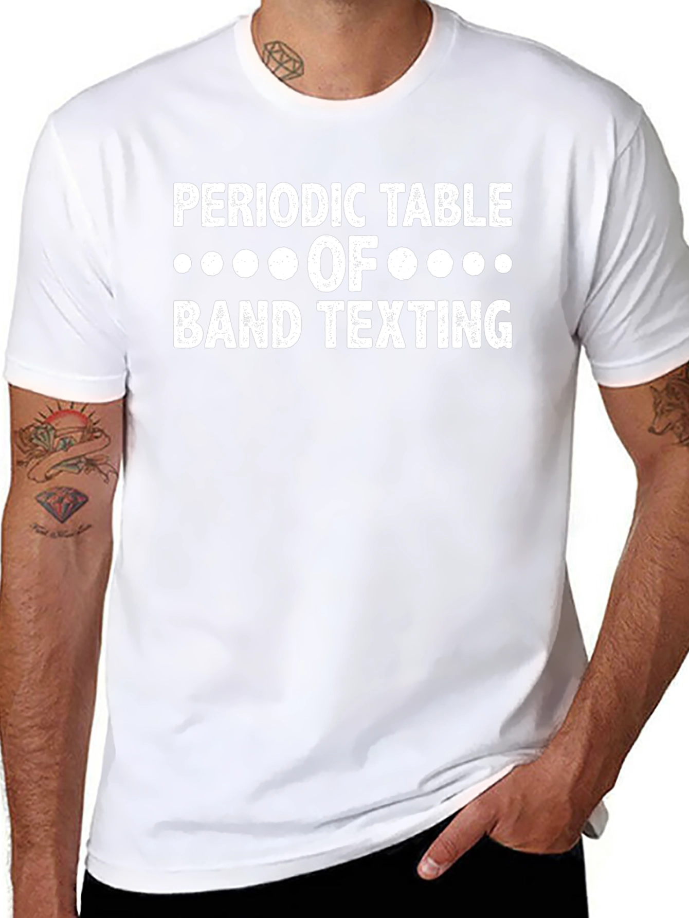 Periodic Table of Band Texting Black T-Shirt