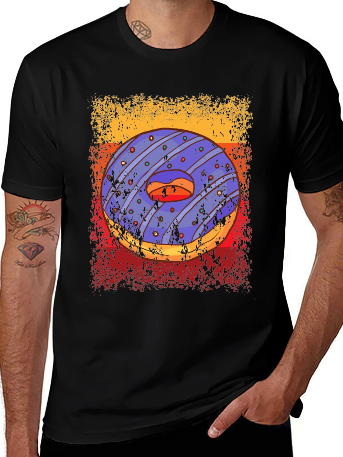 Donut Graphic T-Shirt - Edgy Streetwear Style