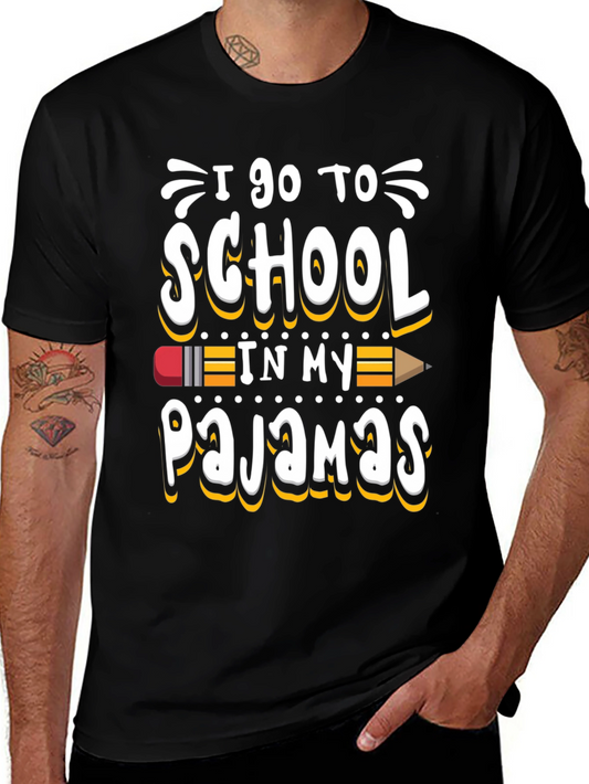 I Go to School in My Pajamas Graphic Tee