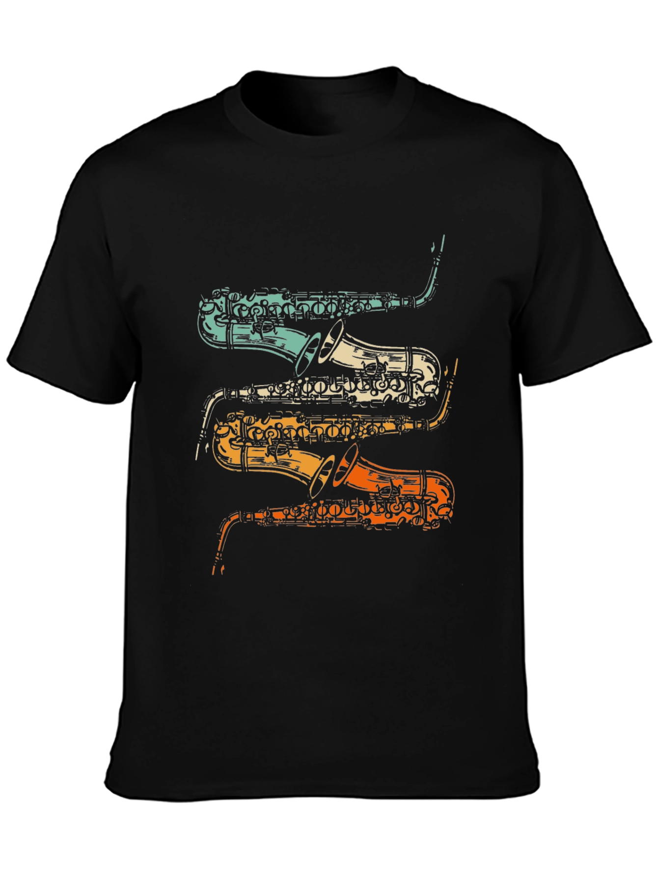 Retro Saxophone T-Shirt - Musical Instrument Tee