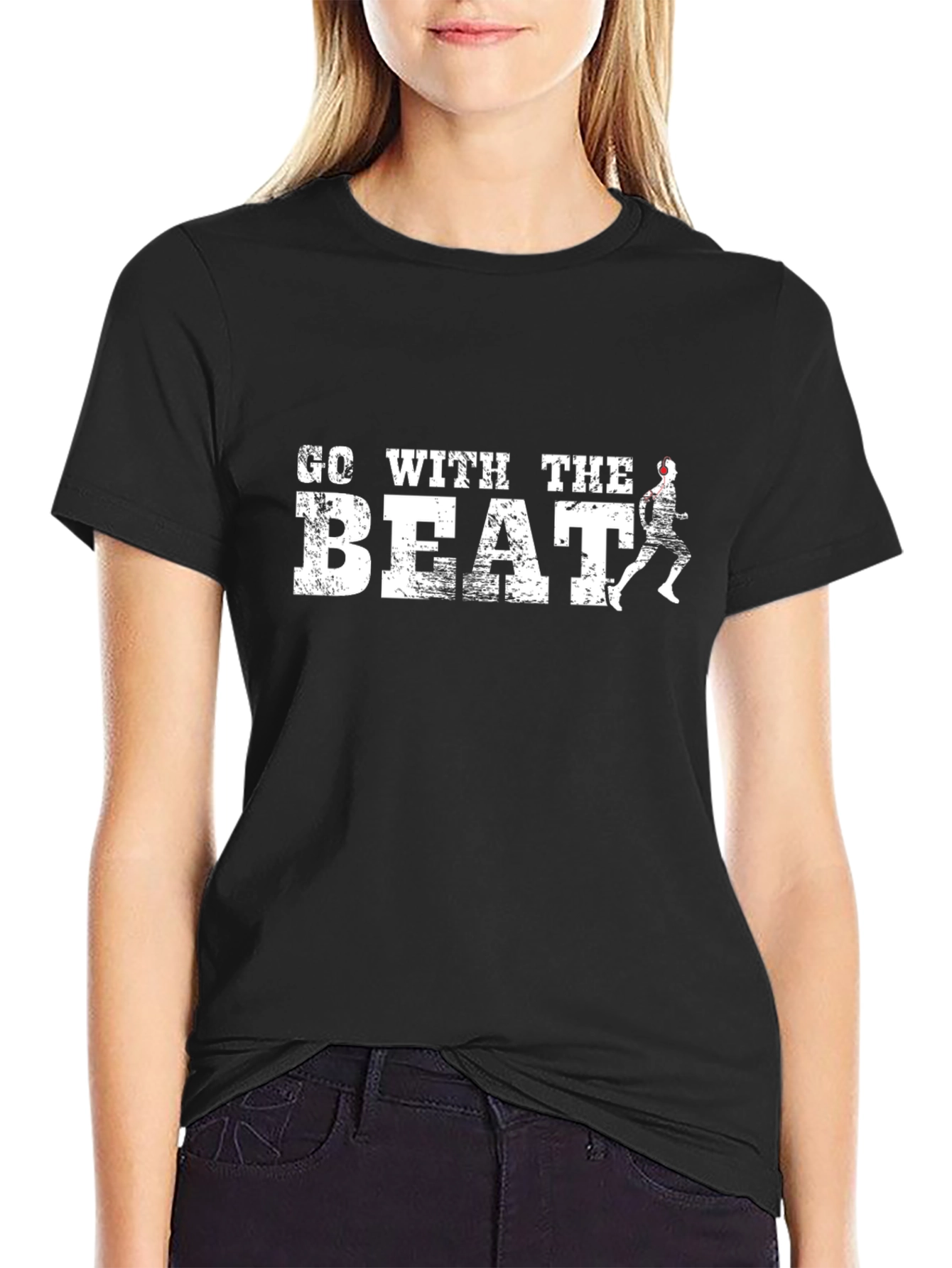 Go With The Beat Black T-Shirt
