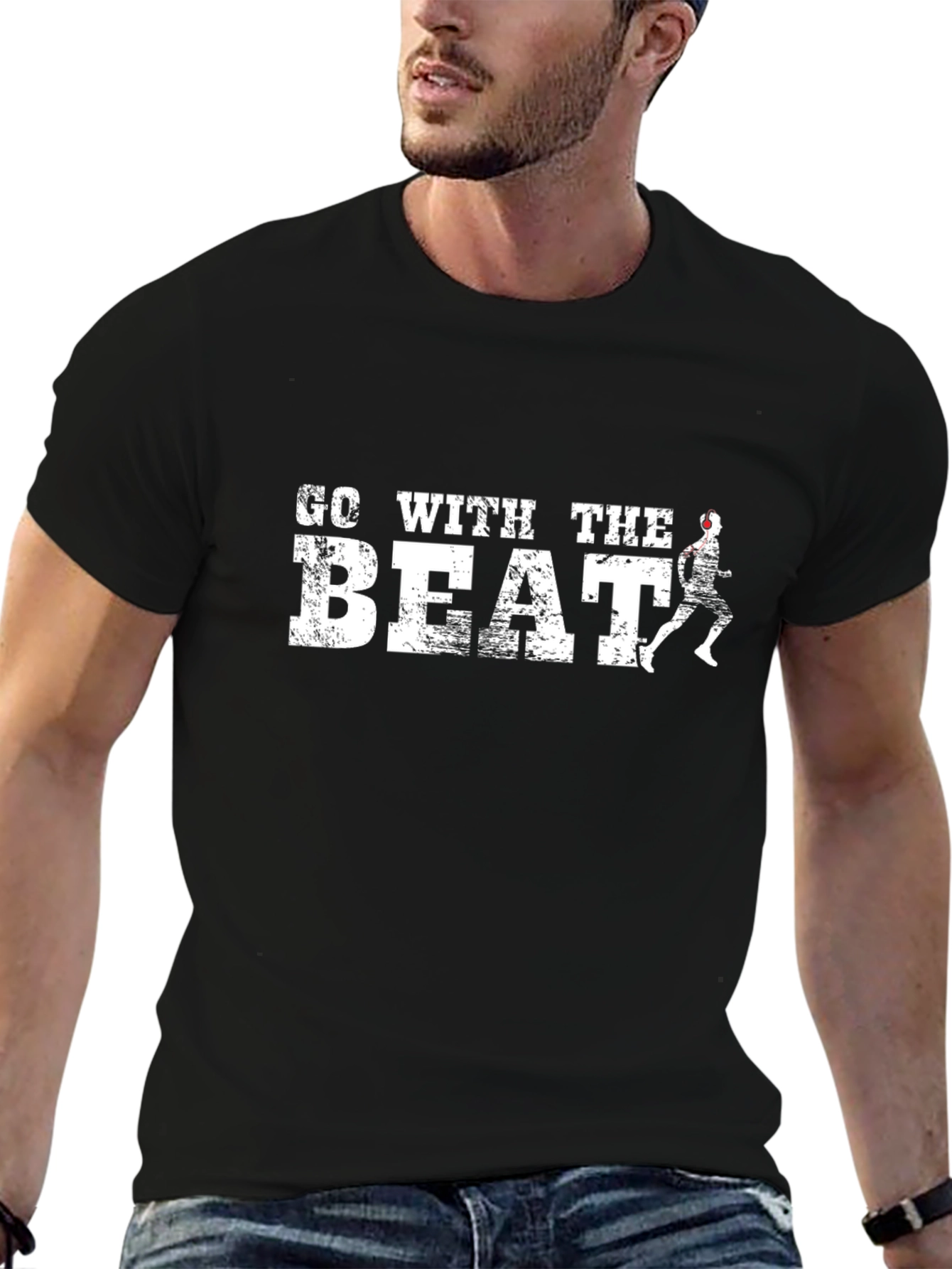 Go With The Beat Black T-Shirt