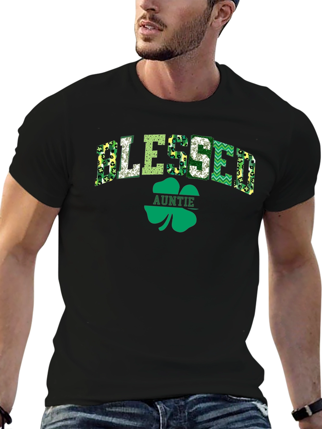 Blessed Auntie St. Patricks Day Graphic Tee