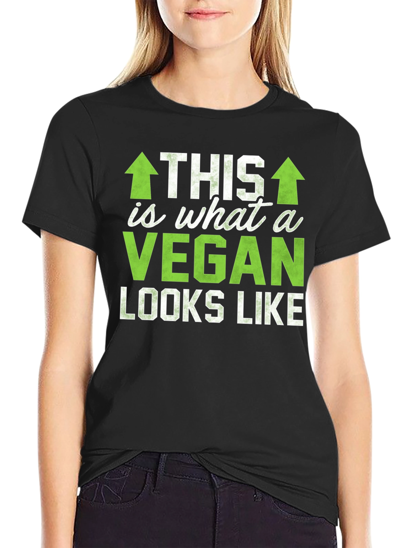 Vegan Looks Like Black Tee