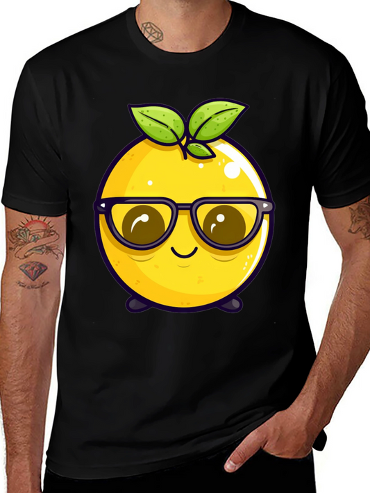 Funny Fruit Character T-Shirt - Nerdy Lemon Tee
