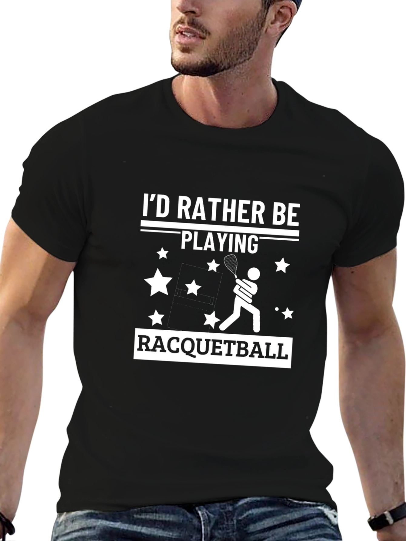Racquetball Player T-Shirt - Id Rather Be Playing Tee