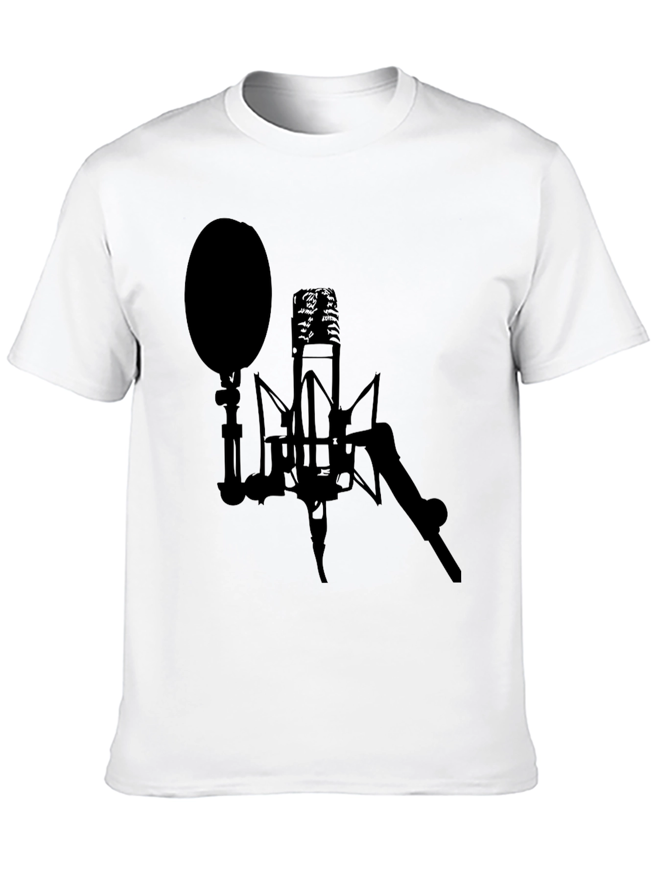 Studio Microphone Black Graphic Tee