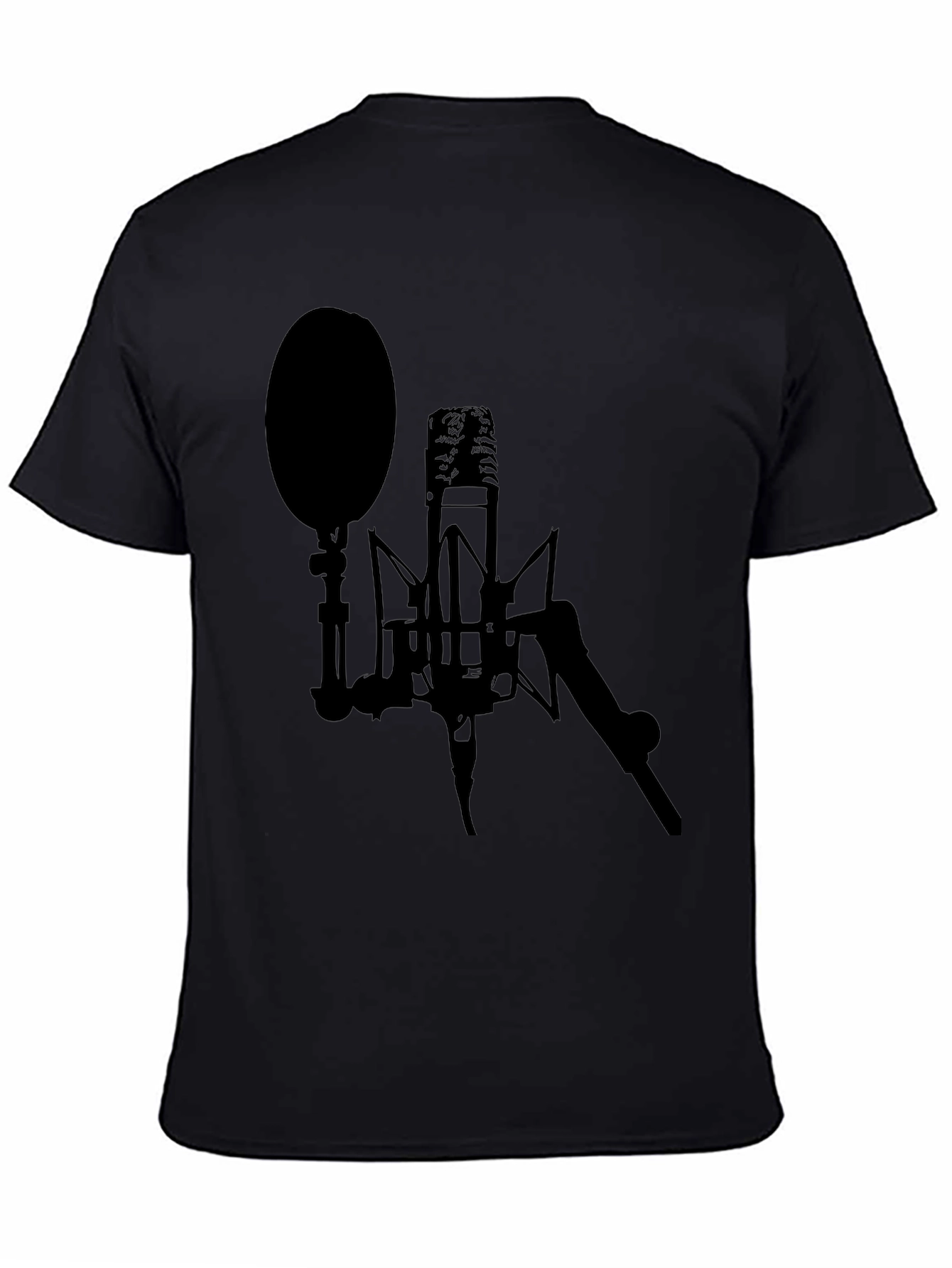 Studio Microphone Black Graphic Tee