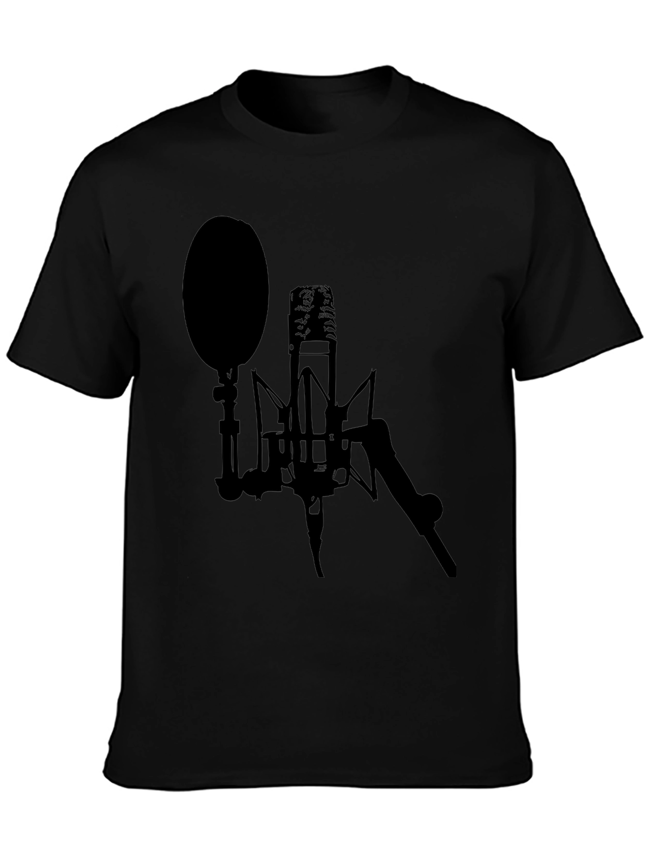 Studio Microphone Black Graphic Tee