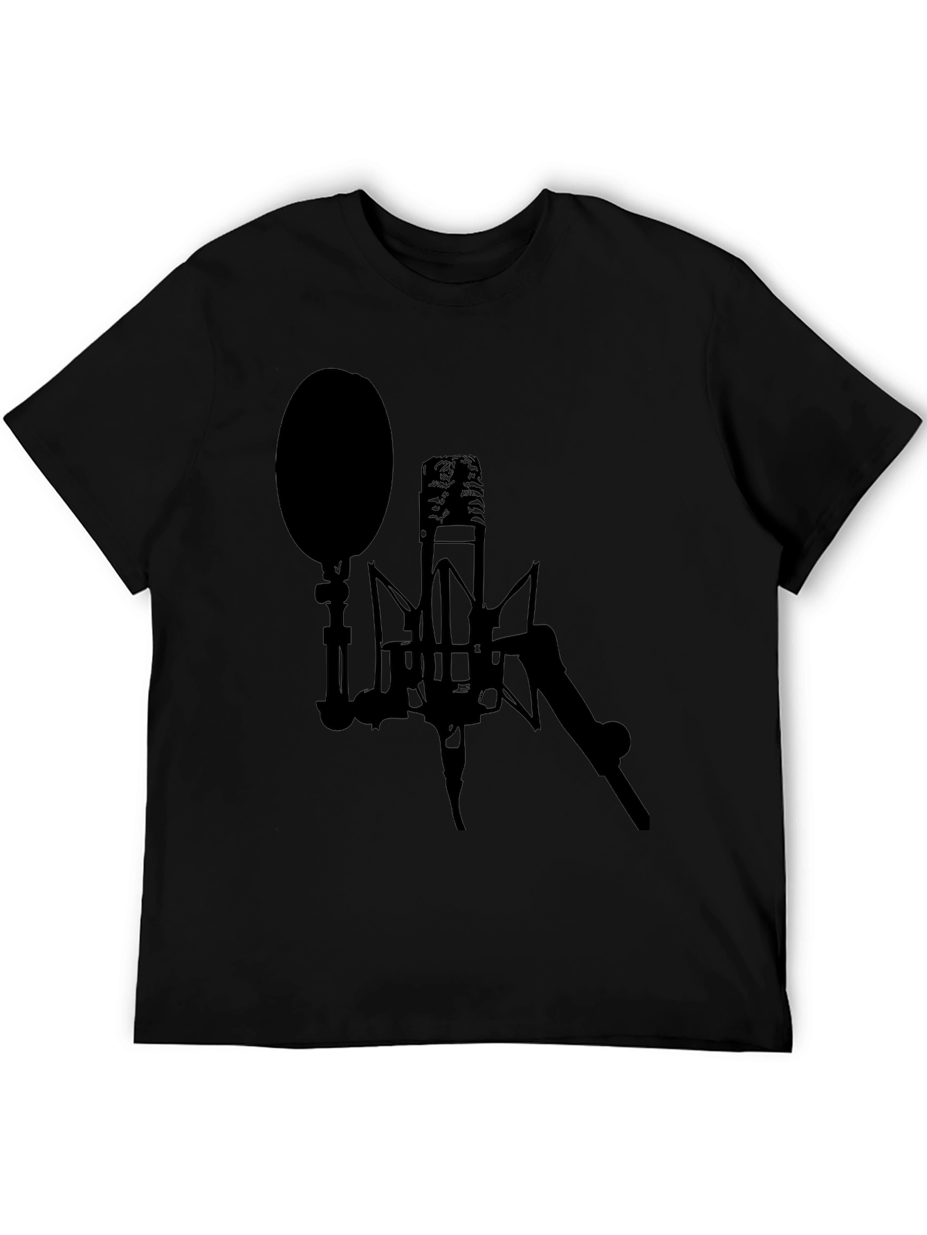 Studio Microphone Black Graphic Tee