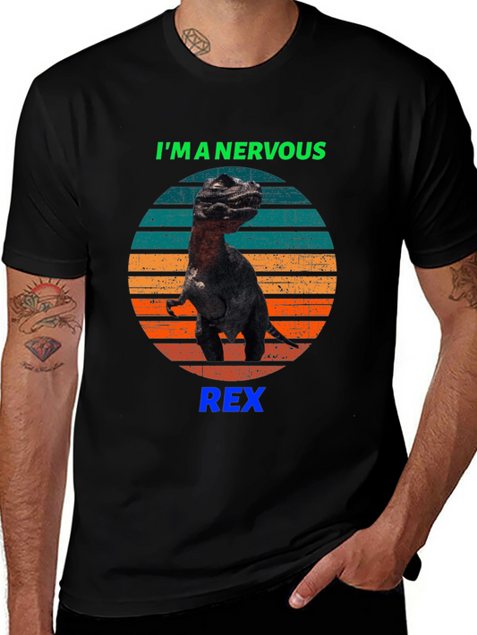 Nervous Rex T-Shirt - Funny Dinosaur Tee
