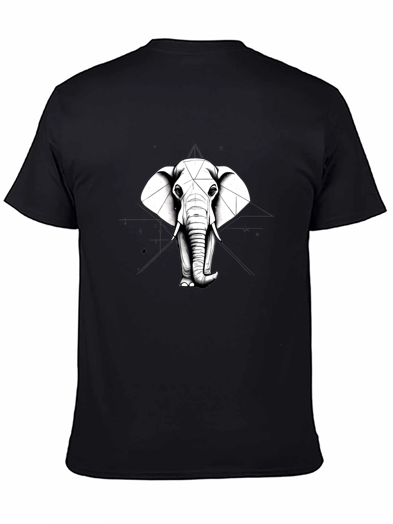 Elephant Geometric T-Shirt - Unisex Graphic Tee