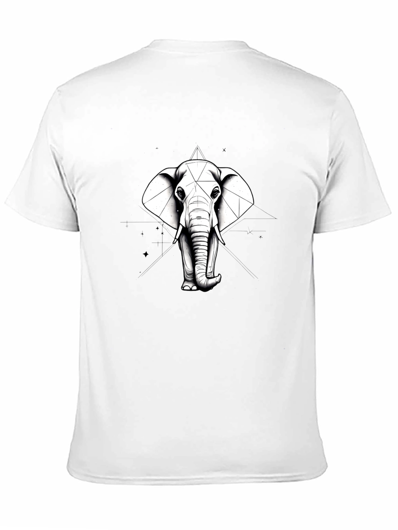 Elephant Geometric T-Shirt - Unisex Graphic Tee