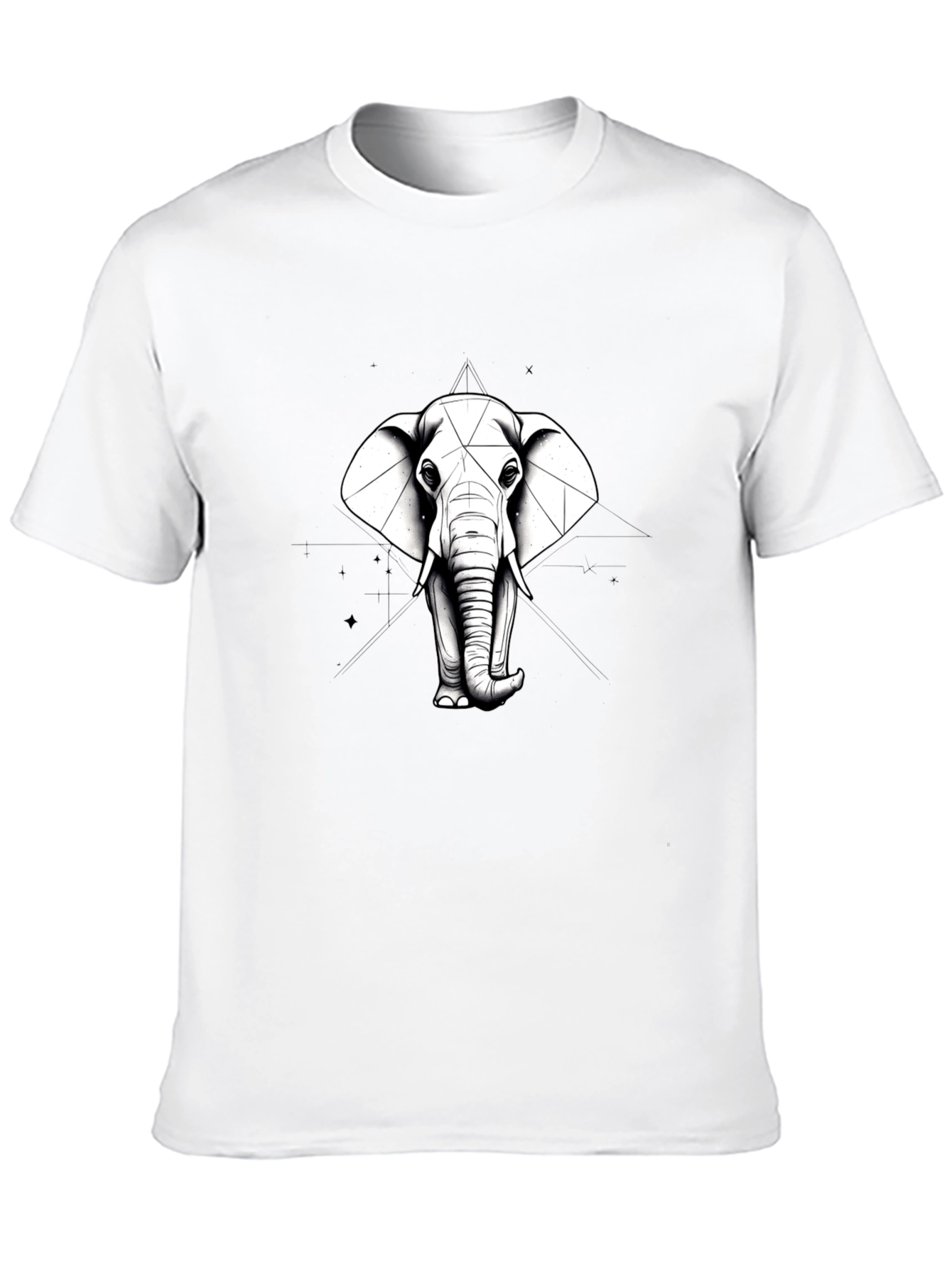 Elephant Geometric T-Shirt - Unisex Graphic Tee