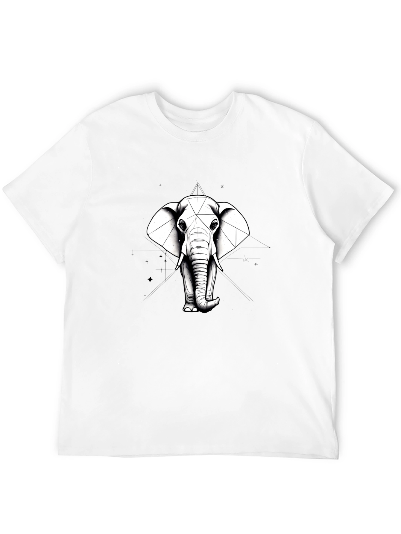 Elephant Geometric T-Shirt - Unisex Graphic Tee