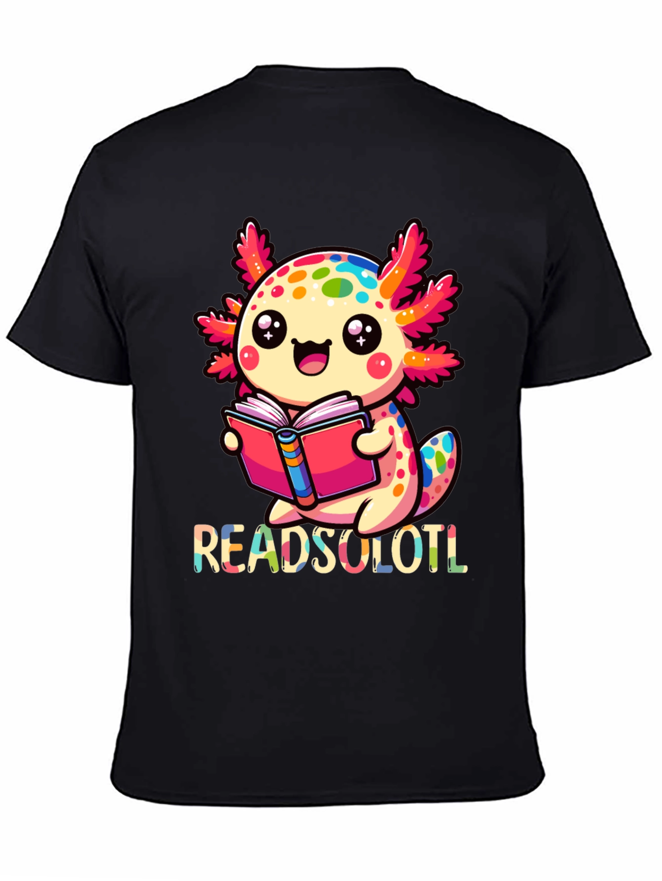 Readsolotl T-Shirt - Cute Axolotl Reading Book