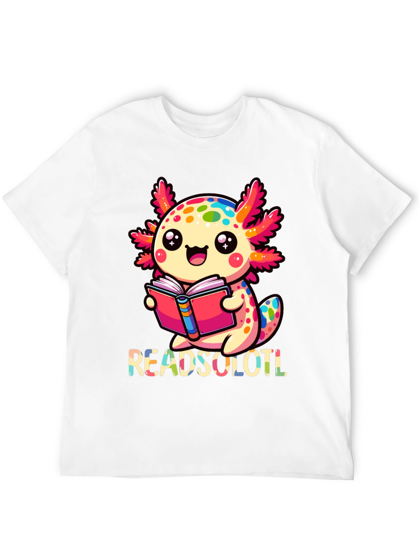 Readsolotl T-Shirt - Cute Axolotl Reading Book