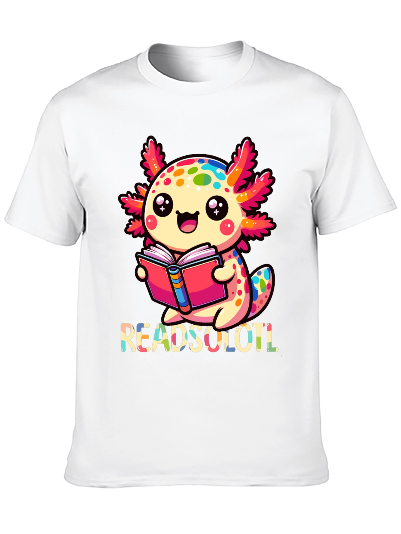 Readsolotl T-Shirt - Cute Axolotl Reading Book