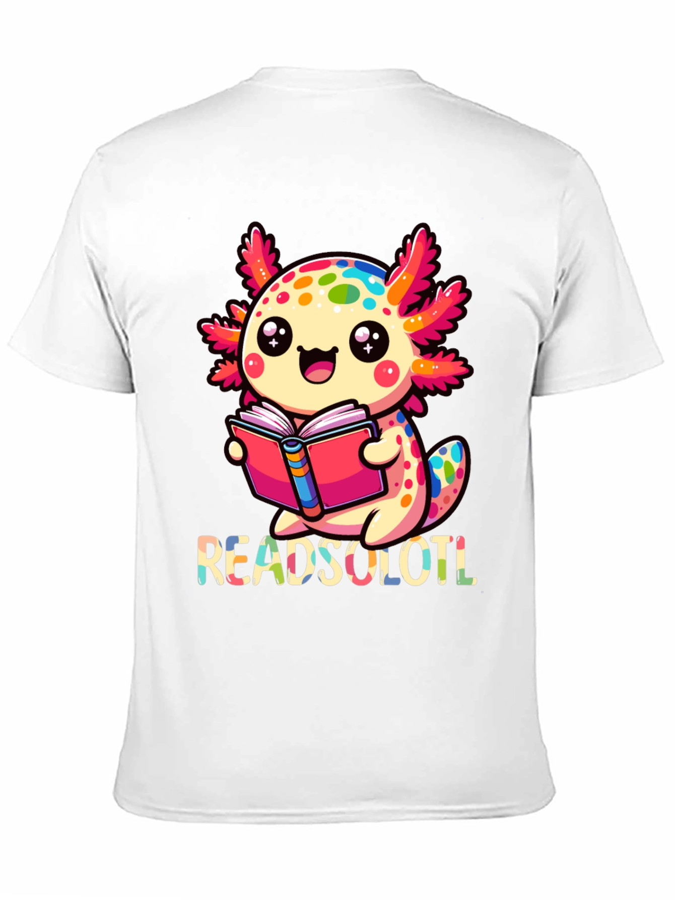 Readsolotl T-Shirt - Cute Axolotl Reading Book