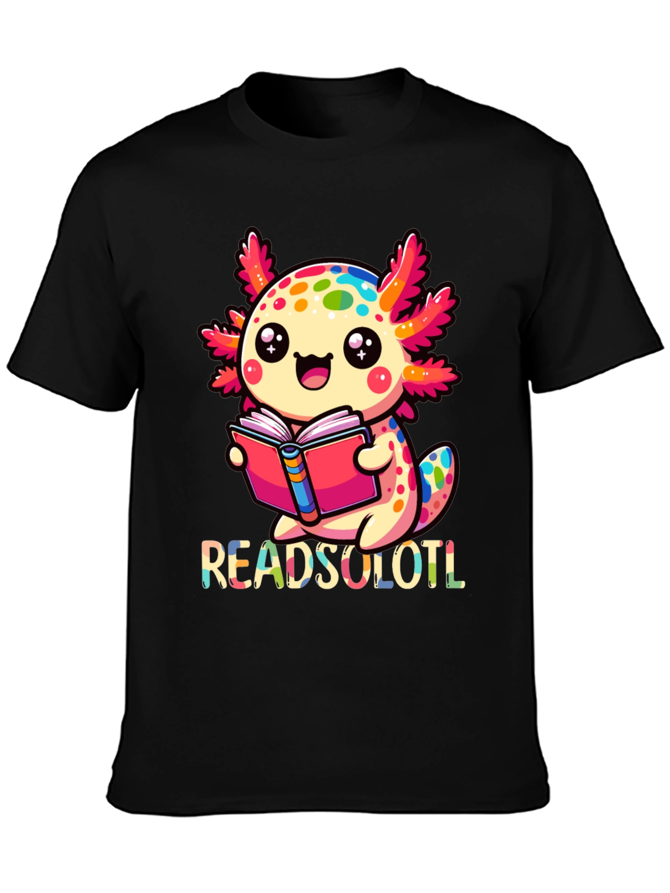 Readsolotl T-Shirt - Cute Axolotl Reading Book