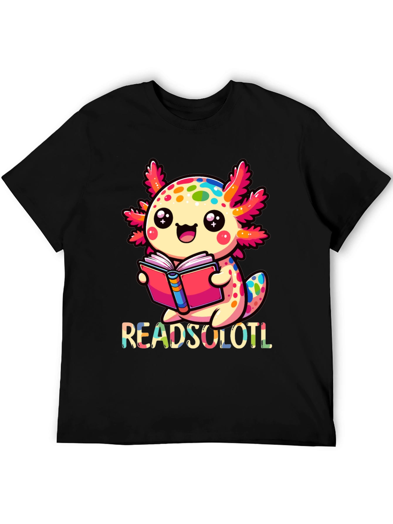 Readsolotl T-Shirt - Cute Axolotl Reading Book
