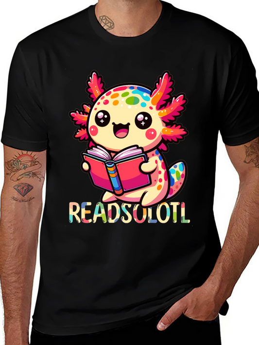 Readsolotl T-Shirt - Cute Axolotl Reading Book