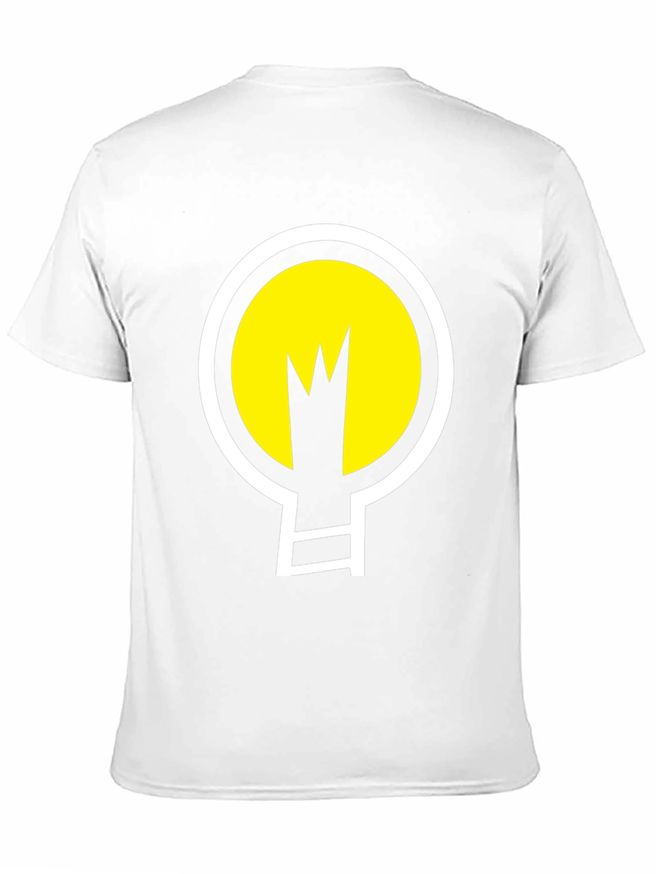 Abstract Light Bulb Graphic Tee - Black
