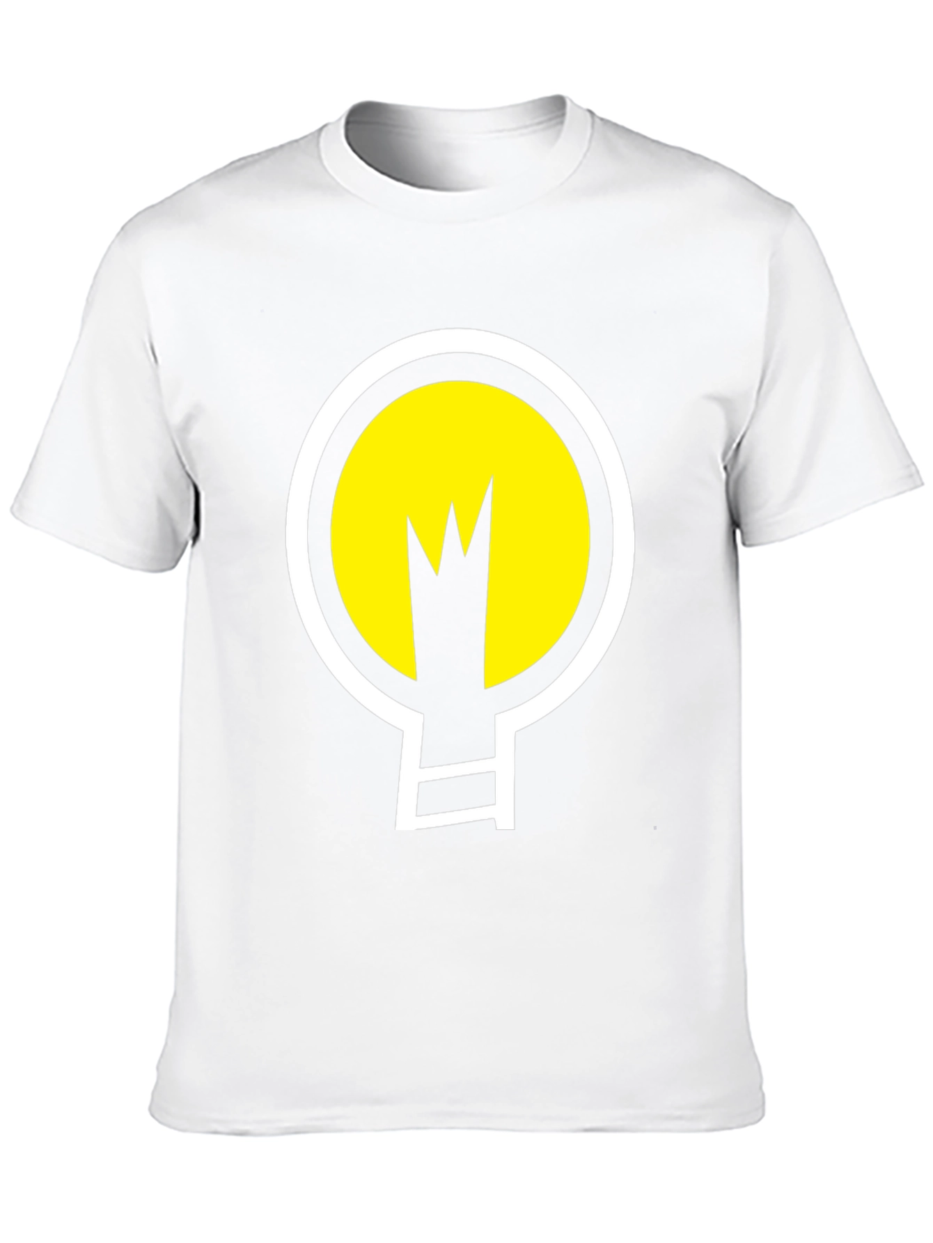 Abstract Light Bulb Graphic Tee - Black