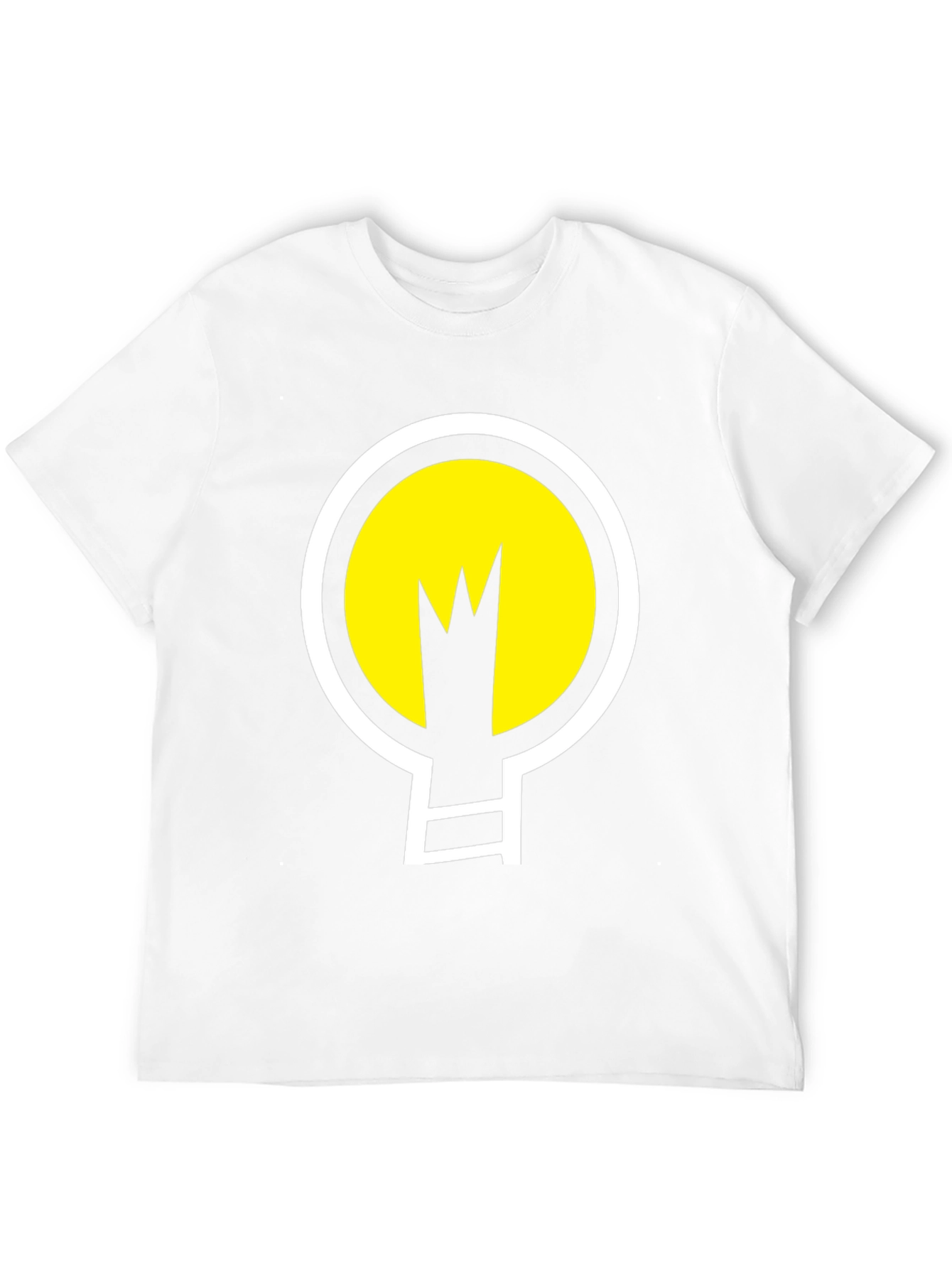 Abstract Light Bulb Graphic Tee - Black